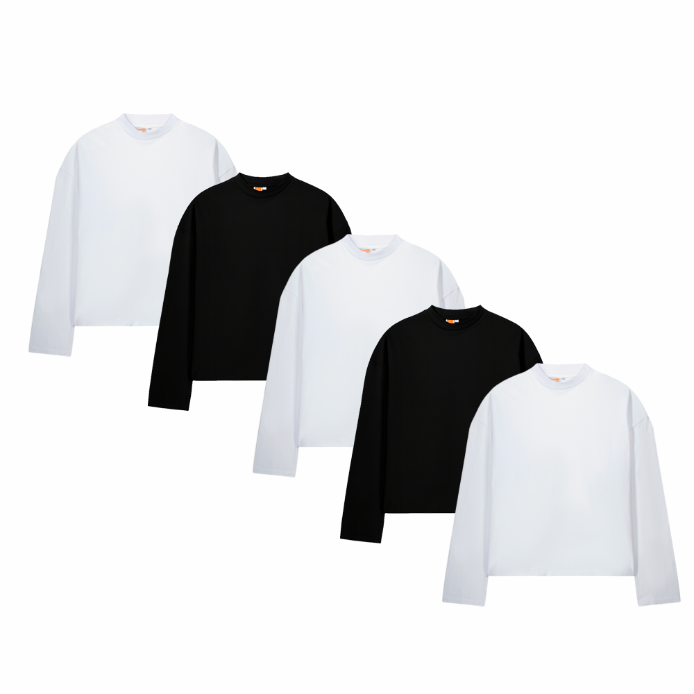 T-Shirt Oversize Manches Longues 190 g/m²– 5 à 50 pièces