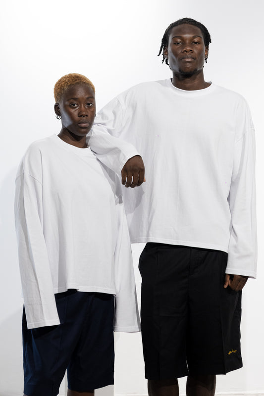 T-shirt Blank - Oversized Boxy Cut Manches Longues - 100% Coton PK
