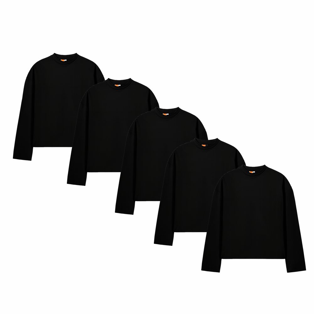 Pack T-Shirt Oversize Manches Longues 190 g/m²– 5 à 50 pièces