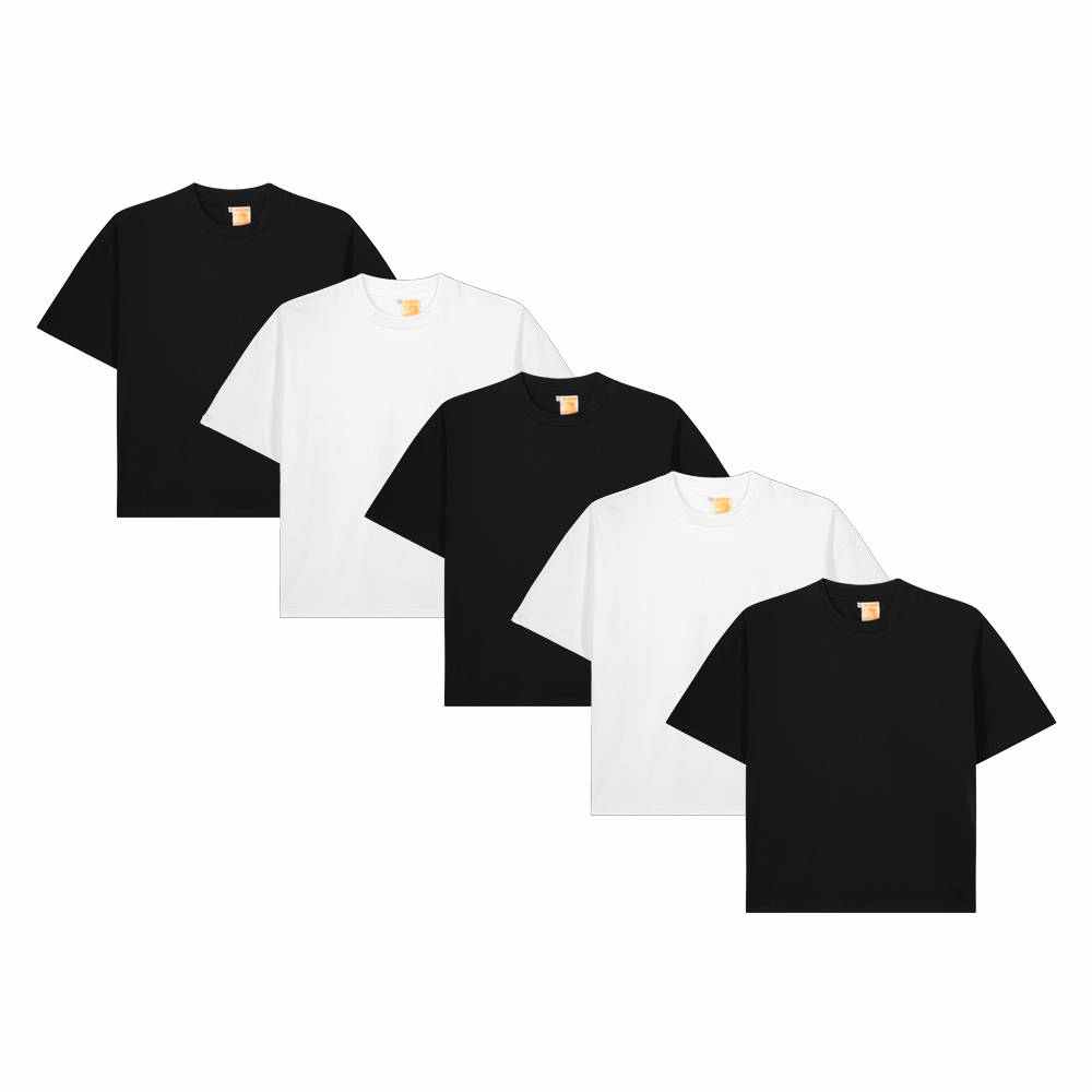 Pack T-Shirts Vierges Oversize 180 g/m² – 5 à 50 pièces