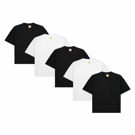 Pack T-Shirts Vierges Boxy cut 180 g/m² – 5 à 50 pièces