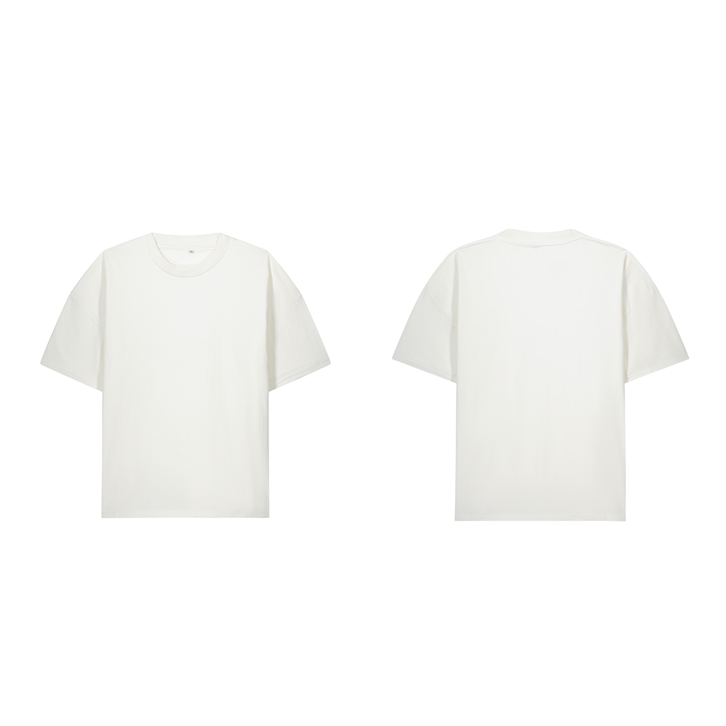T-shirt Blanc Casse - Standard - 220 GSM