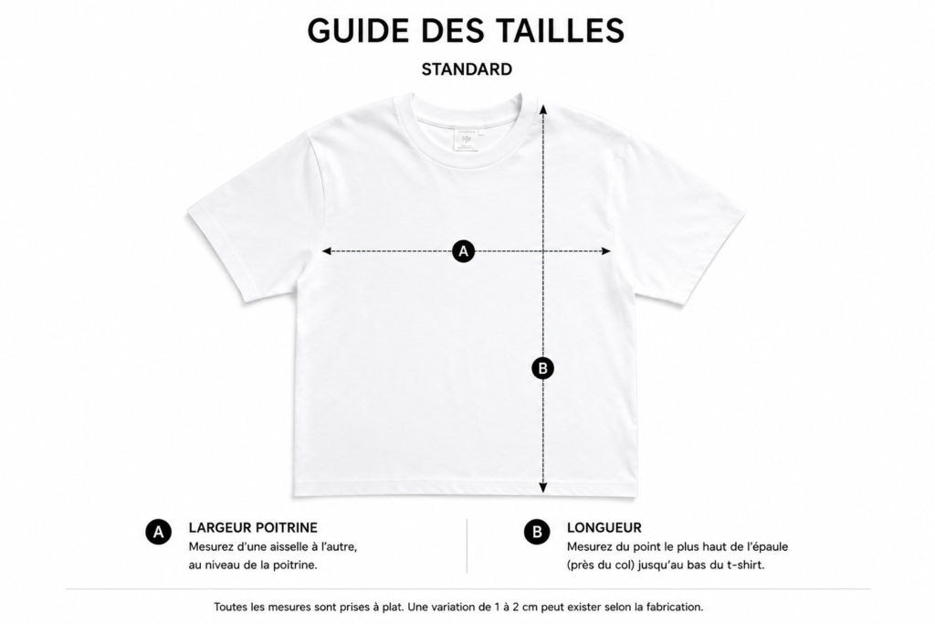 Guide des tailles Standard KYS Factory