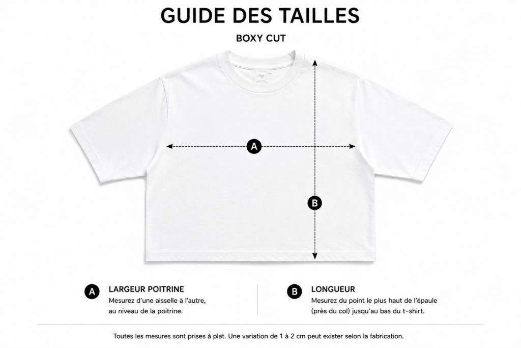 Guide des tailles Oversized Boxy Cut Manches Longues KYS Factory