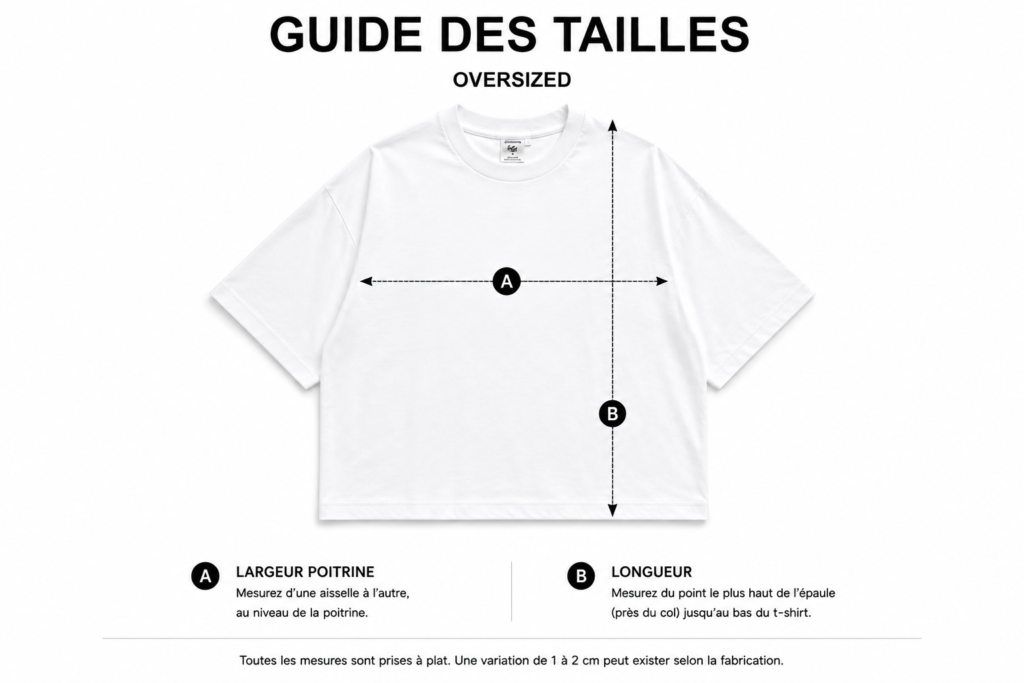 Guide des tailles Oversized KYS Factory