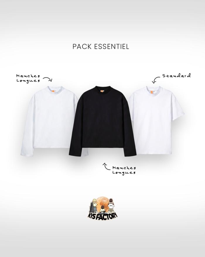 Pack Essentiel 3 t-shirts KYS Factory Abidjan Pack Essentiel 3 t-shirts KYS Factory Abidjan